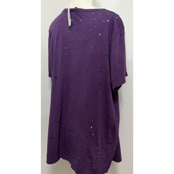 TORRID Deconstructed Holey Choker Neck Lace Tee Top 3 3X Whimsigoth Sexy NWT - Picture 2 of 3